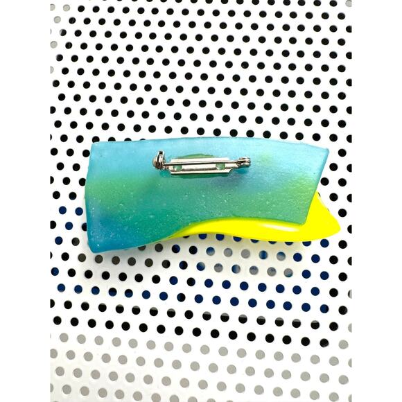 Vintage Handmade Glass Abstract Brooch Pin - Picture 3 of 4